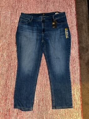 Lee Blue Ankle Crop Stretch Jeans